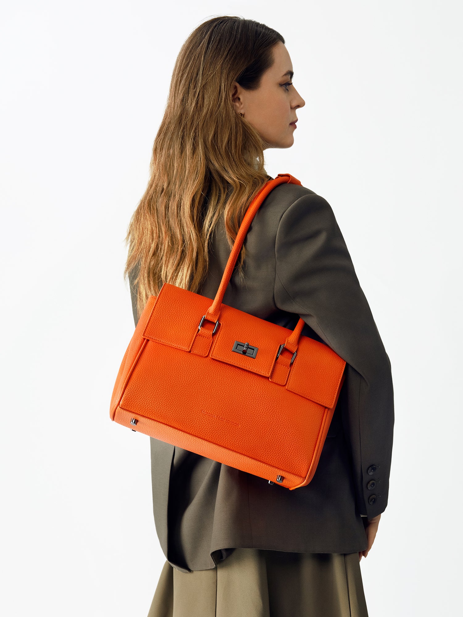 ★hydeist★ Business & notebook handbag Jolene small orange – Victoria Hyde London