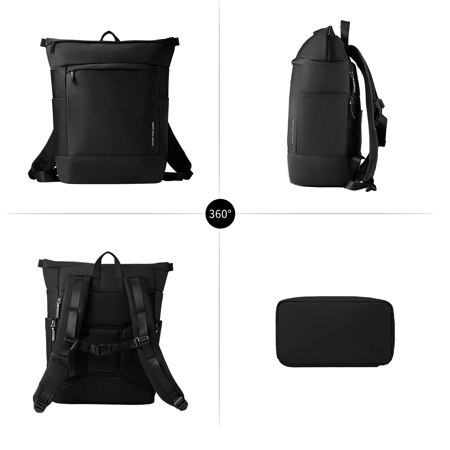 Laptop Rucksack Wendy Large in Schwarz | Victoria Hyde – Victoria