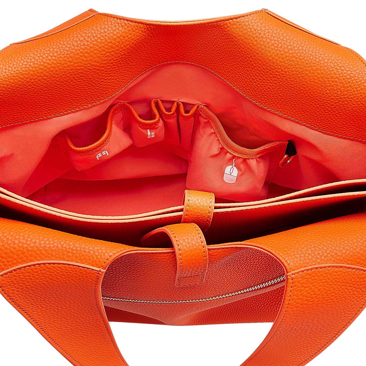 New Work Bag Strive Orange sustainable tote bag with laptop compartment for women in business