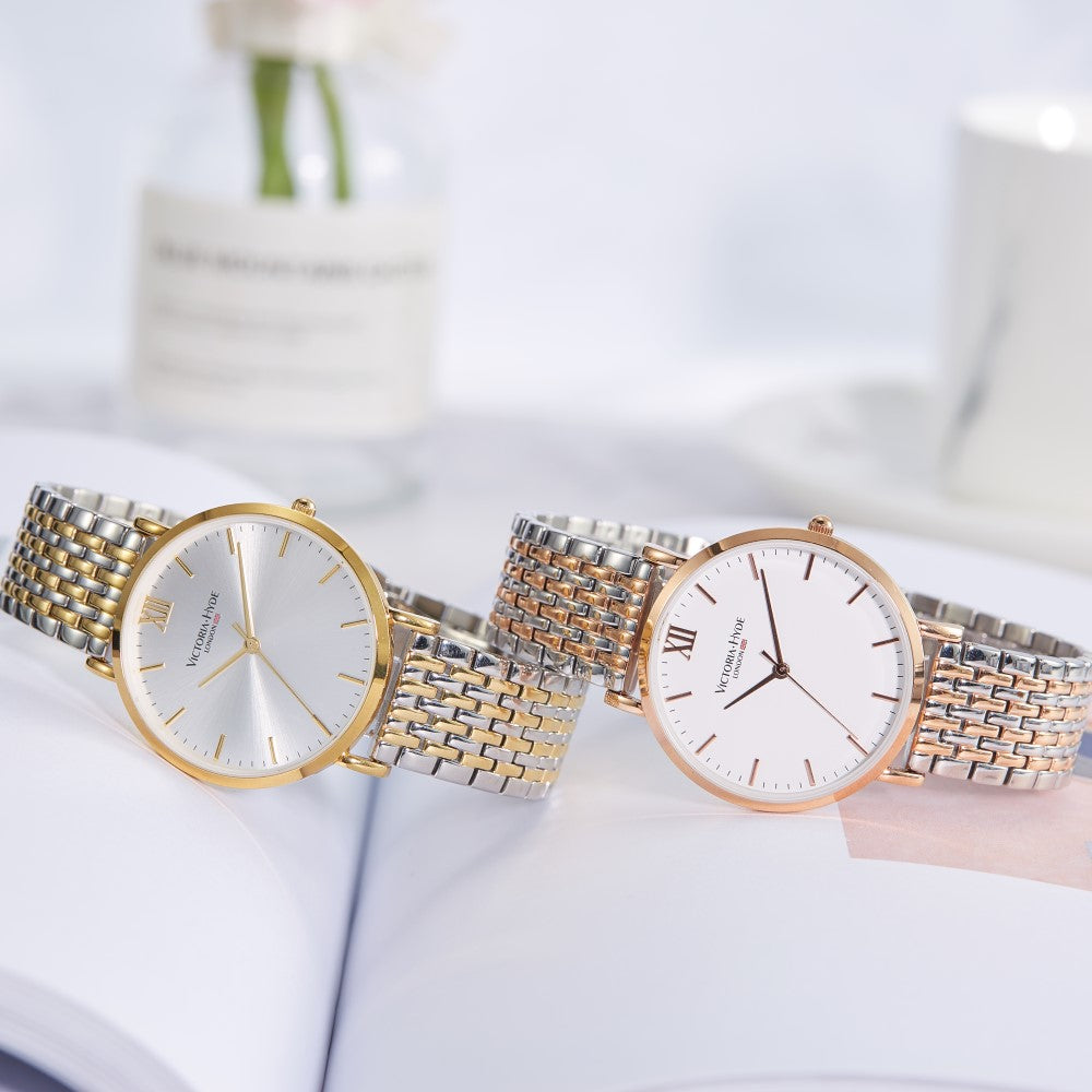 Bicolore Uhren in Gold und Silber und Roségold und Silber