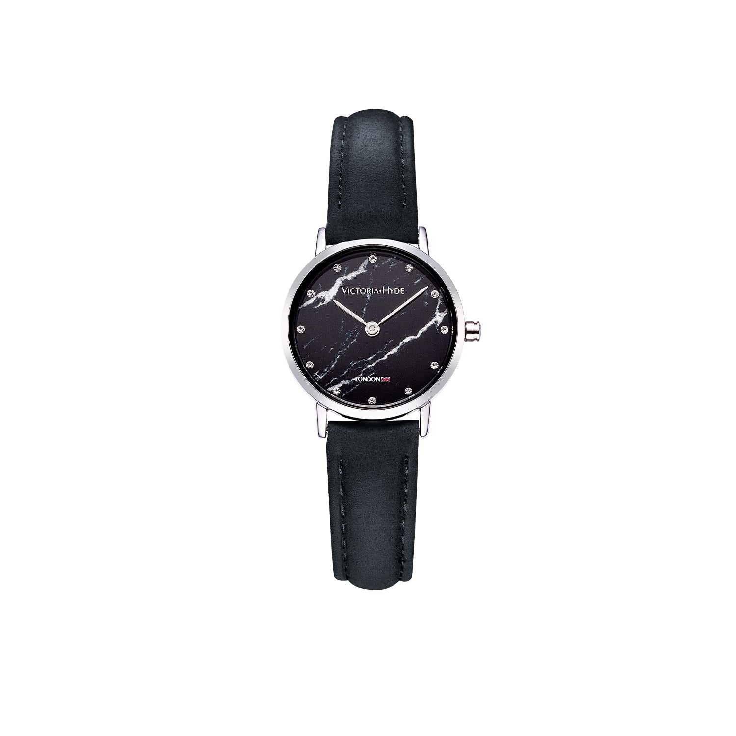 Uhr Marble Style in Schwarz