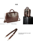 VICTORIA HYDE LONDON Daniel Leather Briefcase for Men Crossbody Vintage Designer Laptop Tote Business Satchel Bag