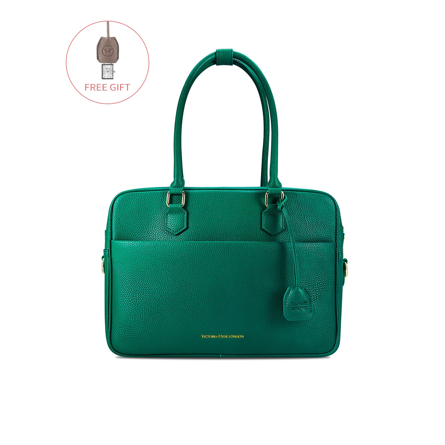 Business &amp; notebook handbag Margaret large green