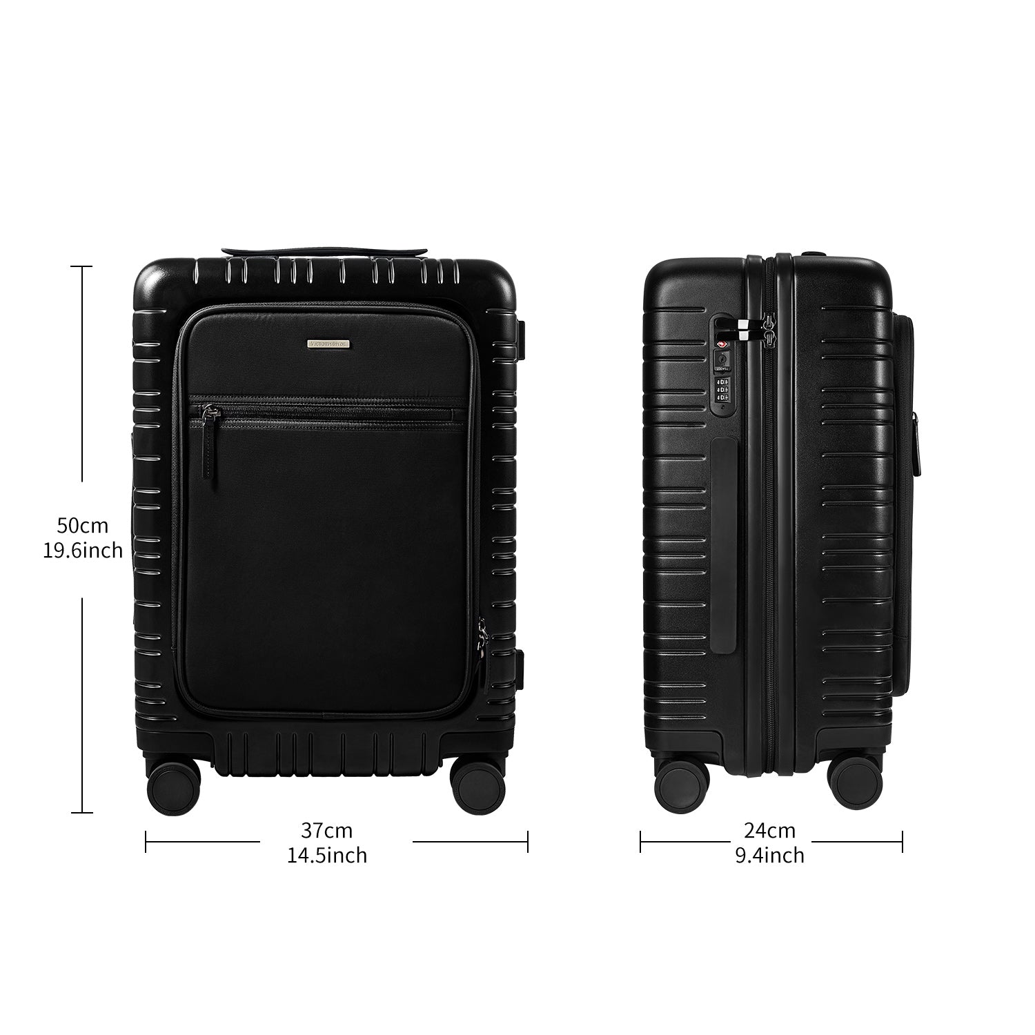 Victoria Hyde Super Woman trolley – compact PC suitcase, 3.4 kg, Hinomoto wheels, TAS lock, laptop compartment, foldable drink holder, 37x50x24 cm.