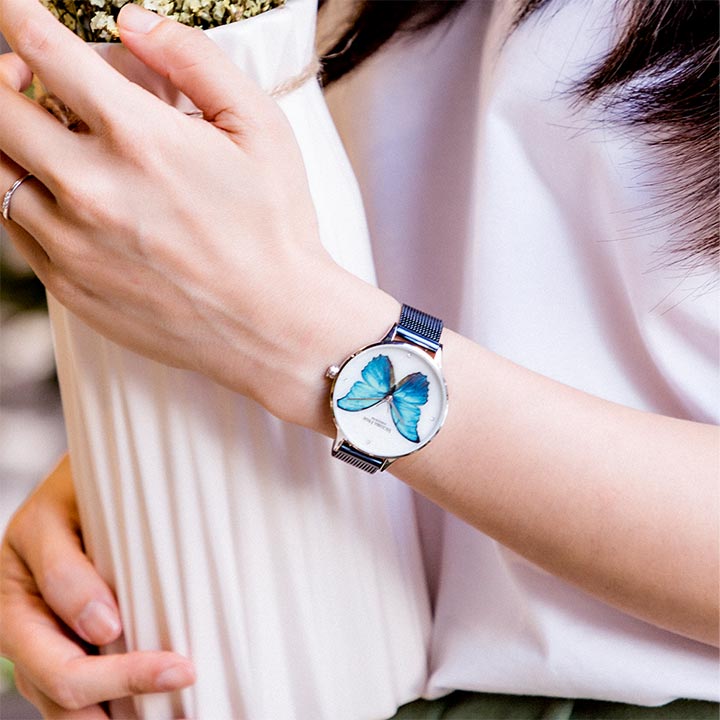 Uhr Parsons Green Butterfly Blau