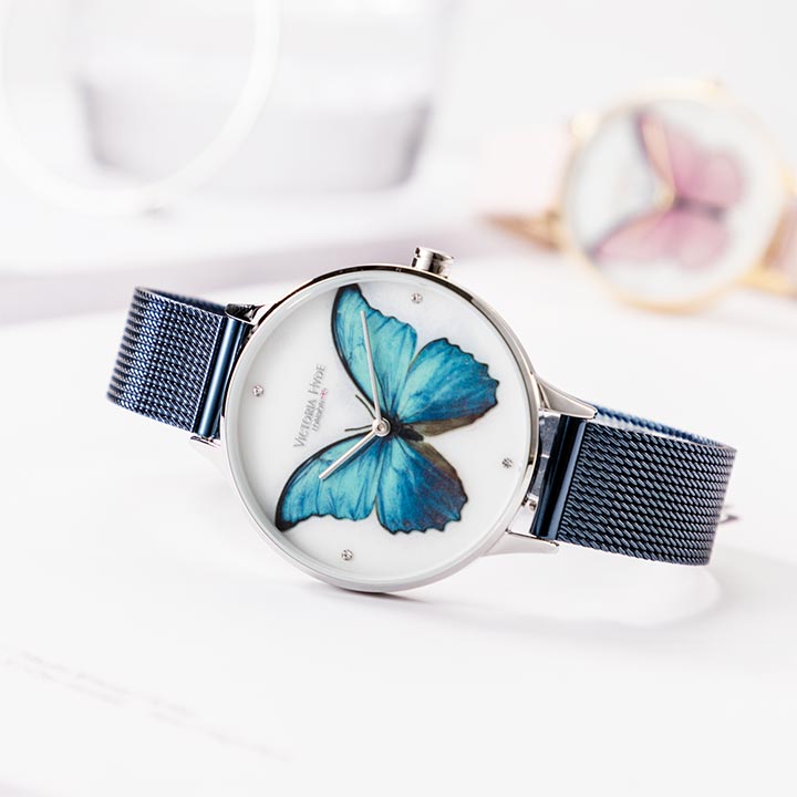 Uhr Parsons Green Butterfly Blau