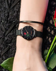 手表英国玫瑰纺织网黑色