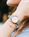 Watch Seven Sisters Classic Leather in Gray Pink