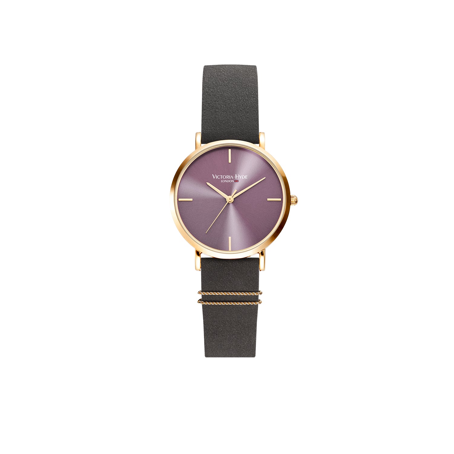 Uhr Primrose Collection  Simple Leder in Grau Violett