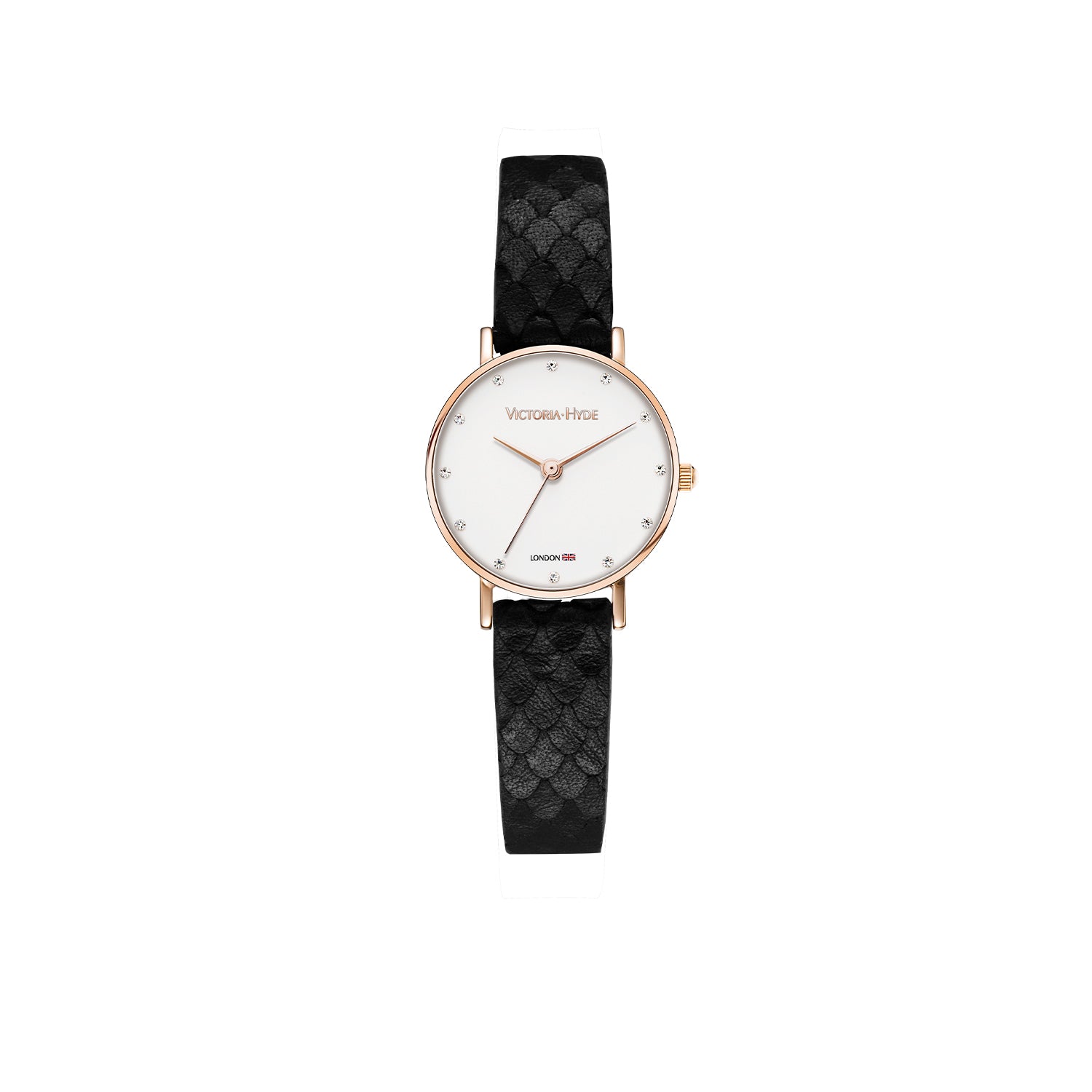 Uhr Loughton Pearl in Schwarz Weiß