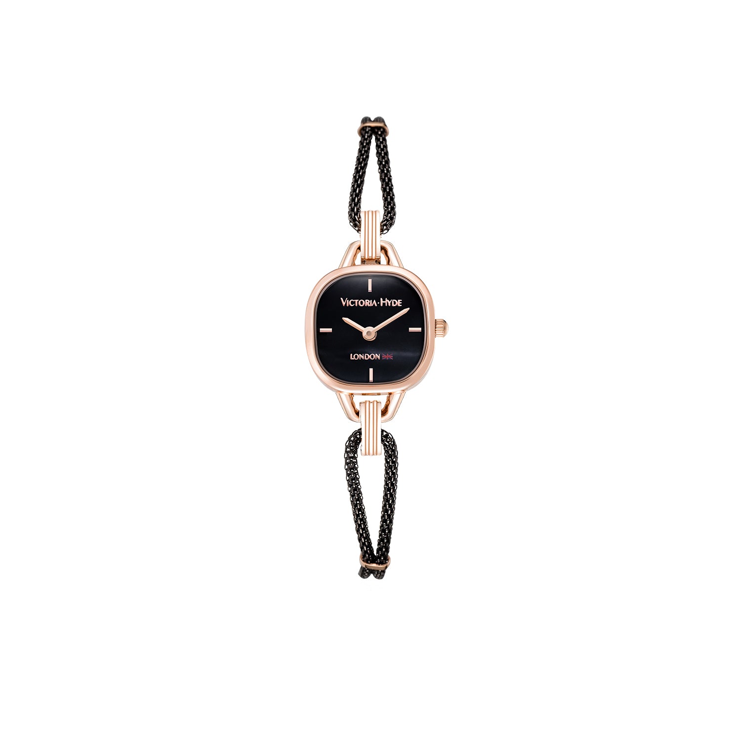 Watch Oxford Circus Edged Mesh in Black Rosegold 