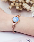 Watch Oxford Circus Round Mesh in Rosegold Blue