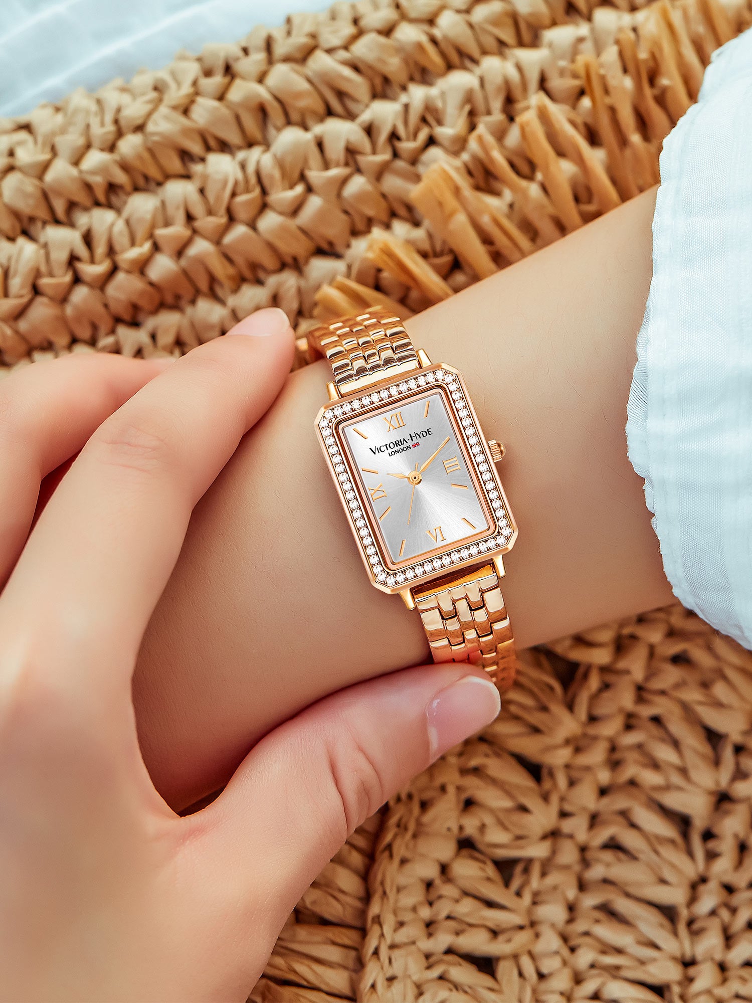 Westminster Damenuhr Roségold | 22x28mm Quarz | Victoria Hyde