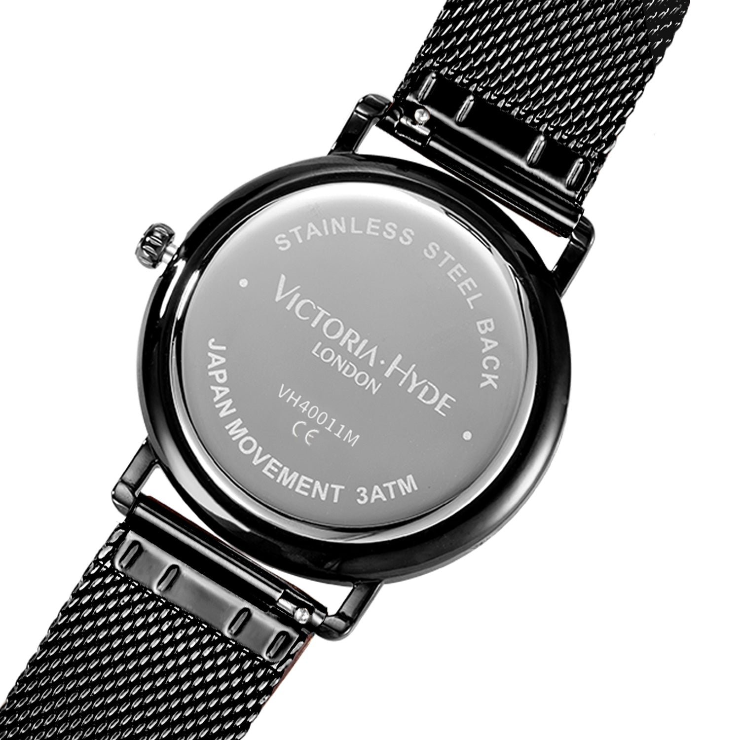 Watch Grange Hill Date Mesh in Black – Victoria Hyde London