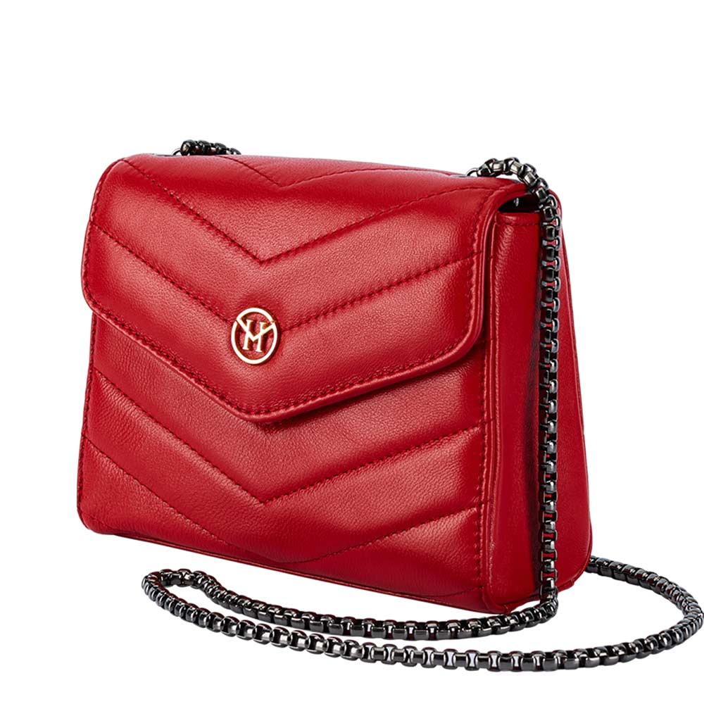 Victoria Hyde, English lady bag, Rot, Crossbody, Umhängetasche, Handtasche, Damentasche, Seitenansicht, VH60008