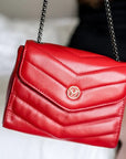 Victoria Hyde, English lady bag, Rot, Crossbody, Umhängetasche, Handtasche, Damentasche, Vorderansicht, VH60008