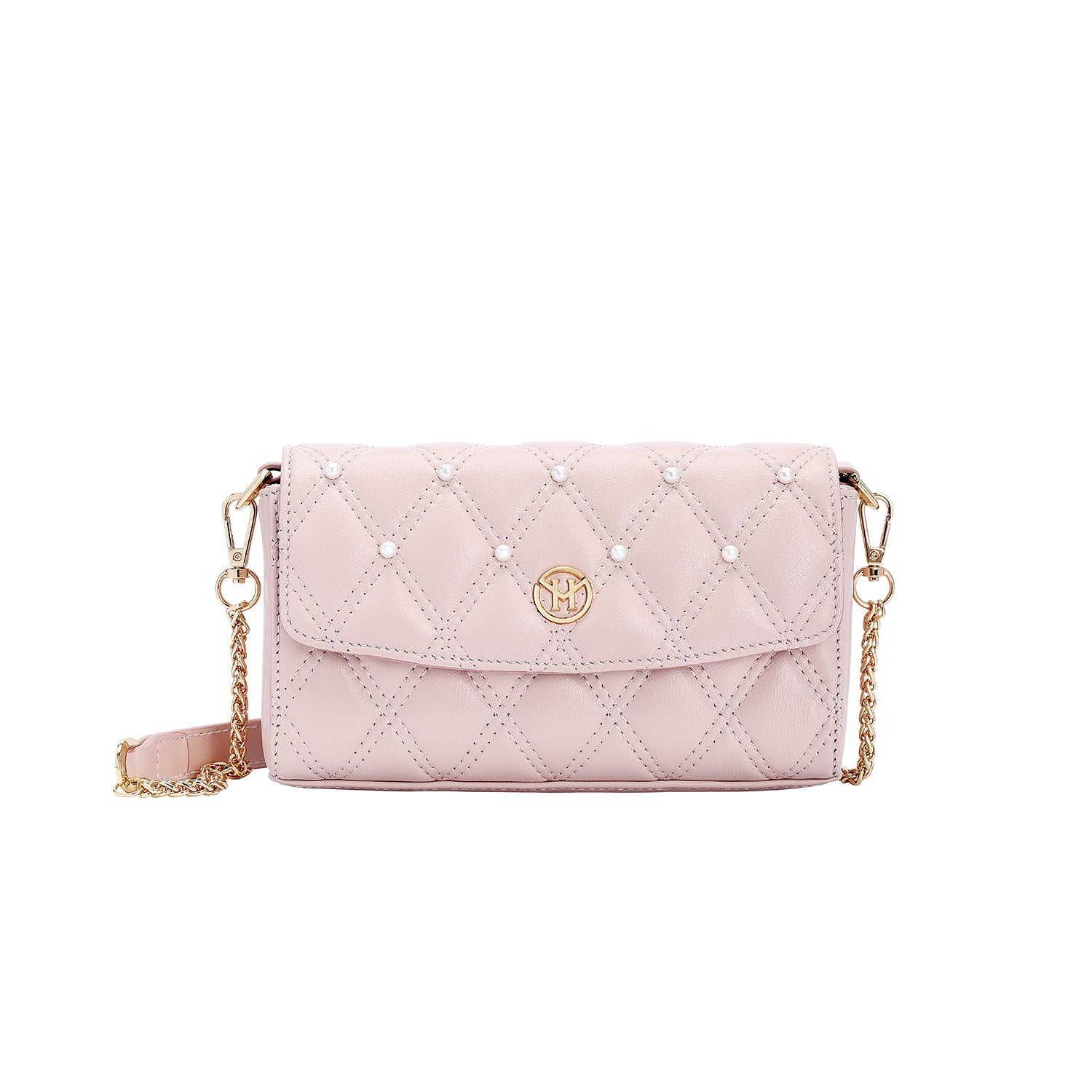 Handtasche Pearl Quilted in Rosa