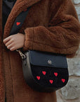 Handtasche Love Heart in Schwarz