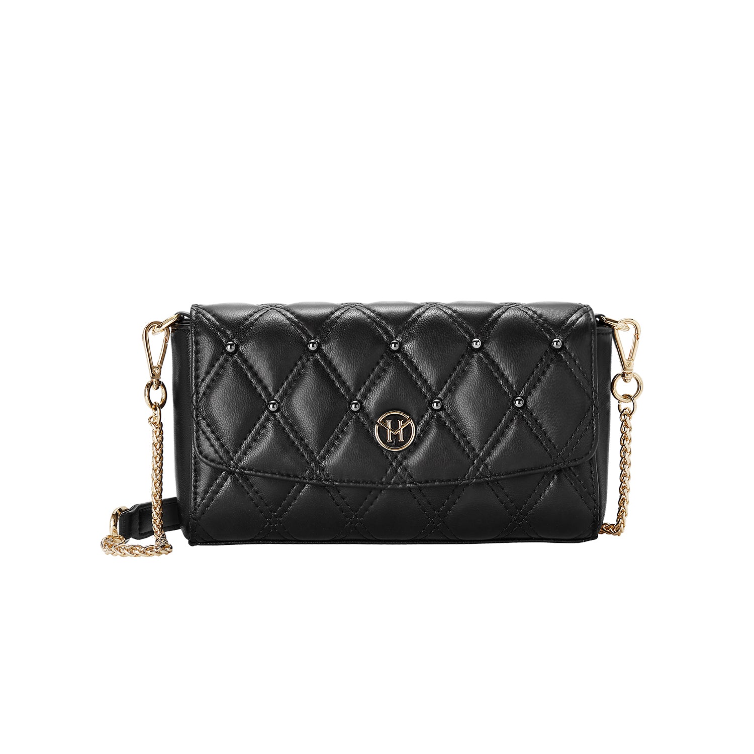 Handbag Pearl Quilted in Black