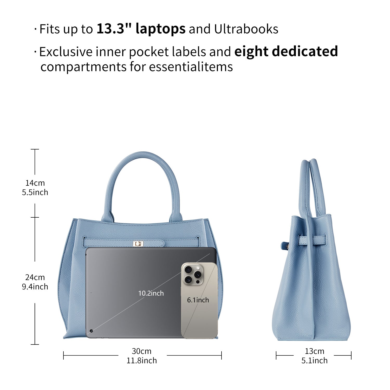 Lambeth handbag in Blue – Victoria Hyde London
