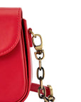 Victoria Hyde, VH60048, Flower, Rot, Handtasche, Damentasche, Schultertasche, goldene Details, Details