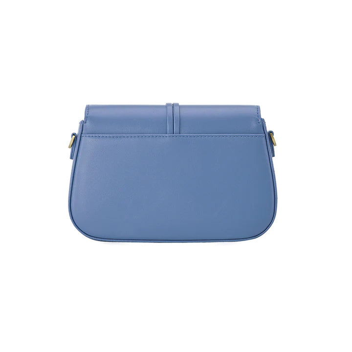 Victoria Hyde, VH60049A, Flower, Blau, Handtasche, Damentasche, Schultertasche, goldene Details, Rückansicht