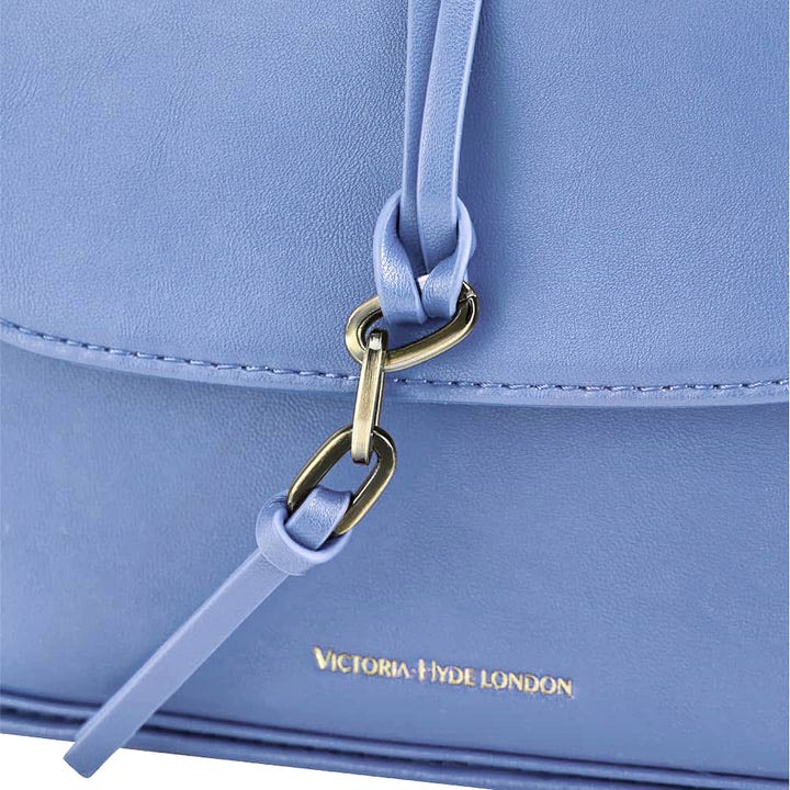 Victoria Hyde, VH60049A, Flower, Blau, Handtasche, Damentasche, Schultertasche, goldene Details, Details