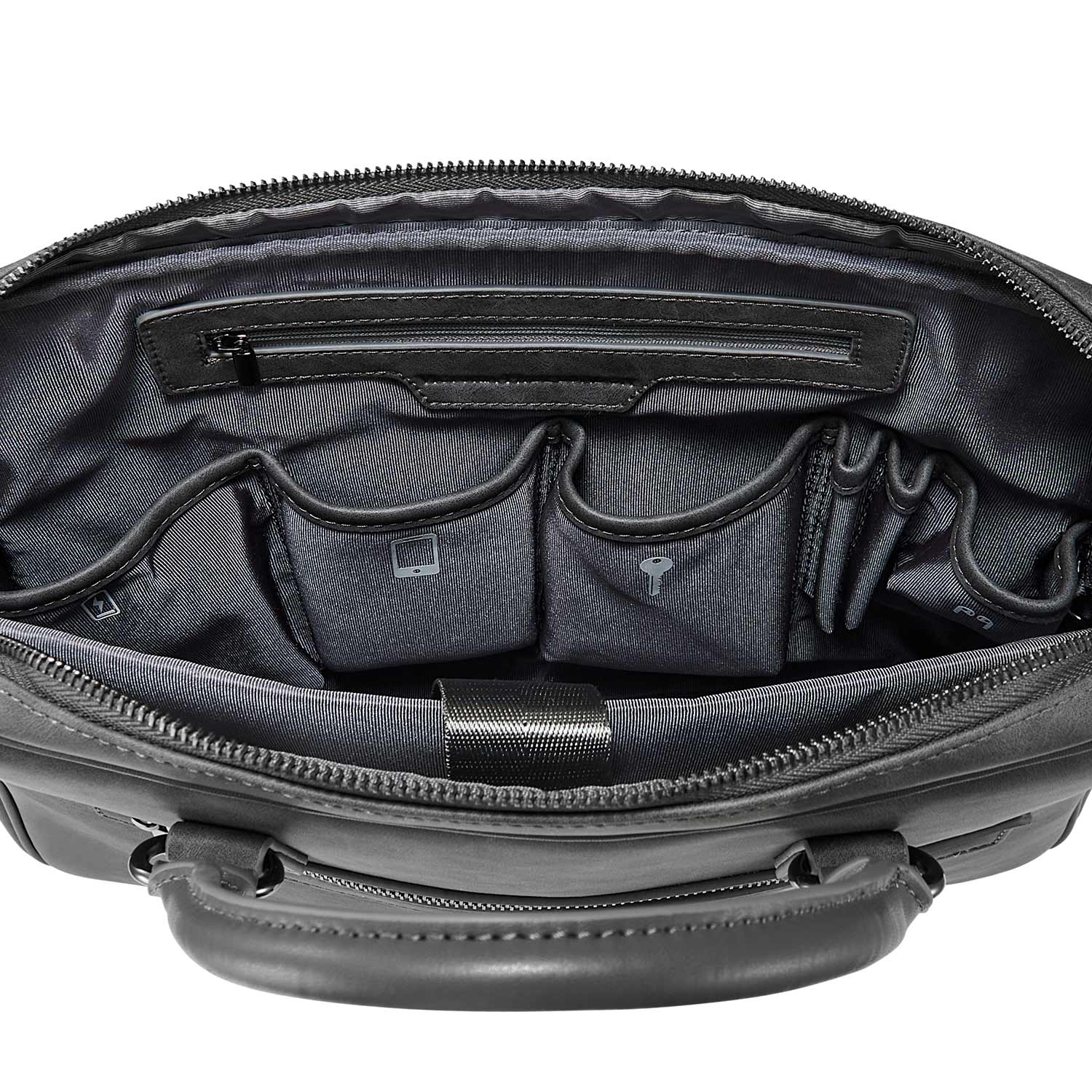 Victoria Hyde Daniel modern briefcase – men's business bag with laptop compartment, organizer, powerbank pocket, microfiber leather, 37x27x5.5 cm, 0.94 kg.
