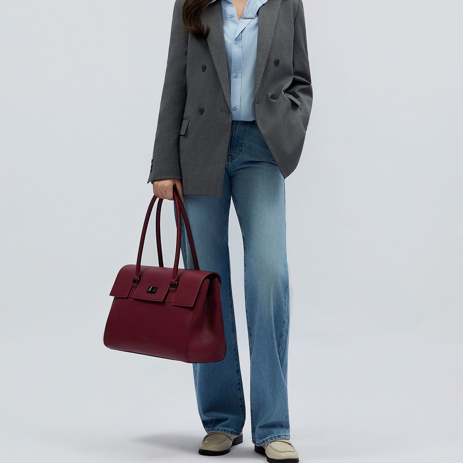 Business &amp; Laptop Handtasche Jolene groß Weinrot