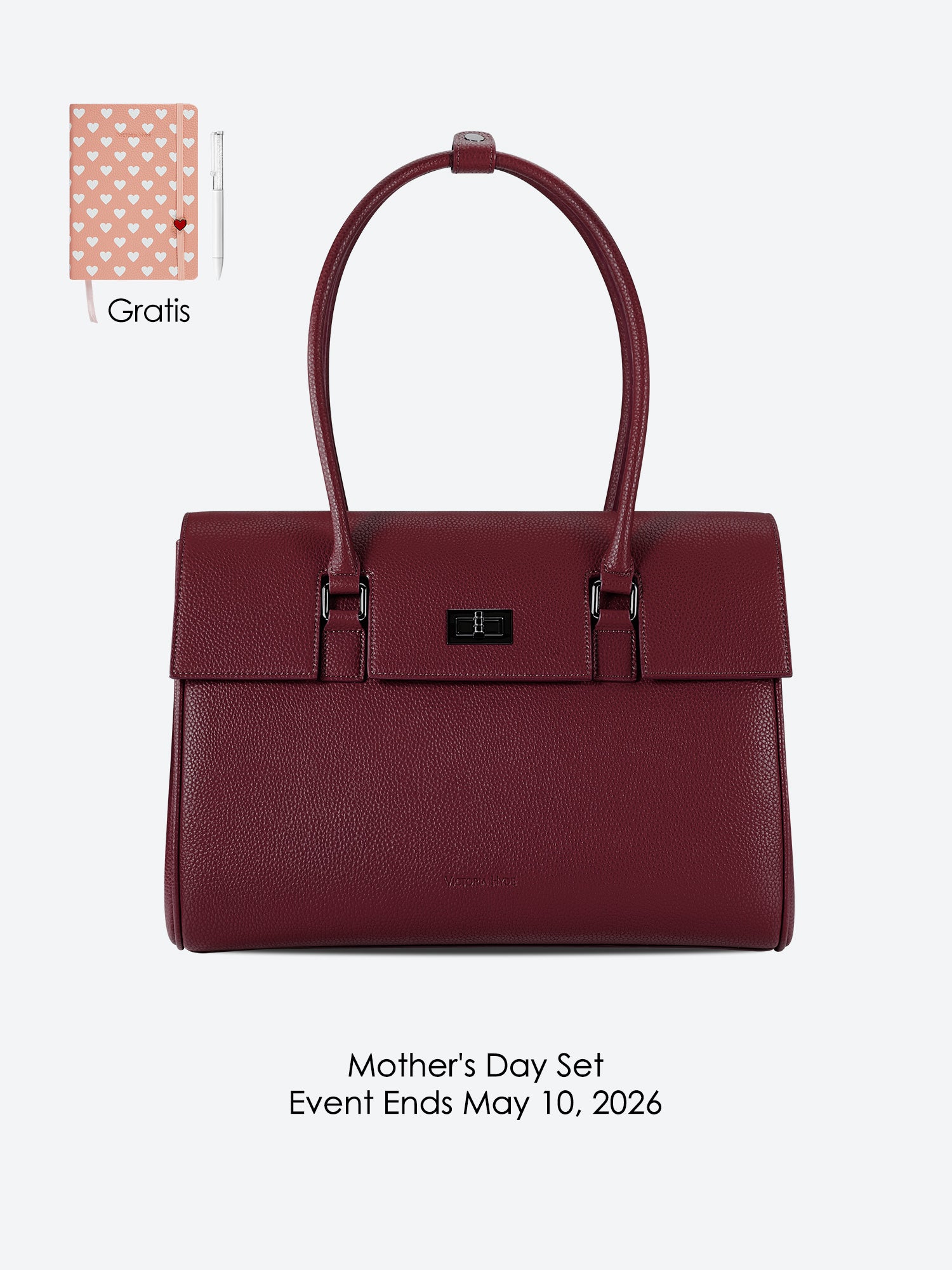 New Work Bag Jolene wine red modern work bag sustainable tote bag with laptop compartment for women in business