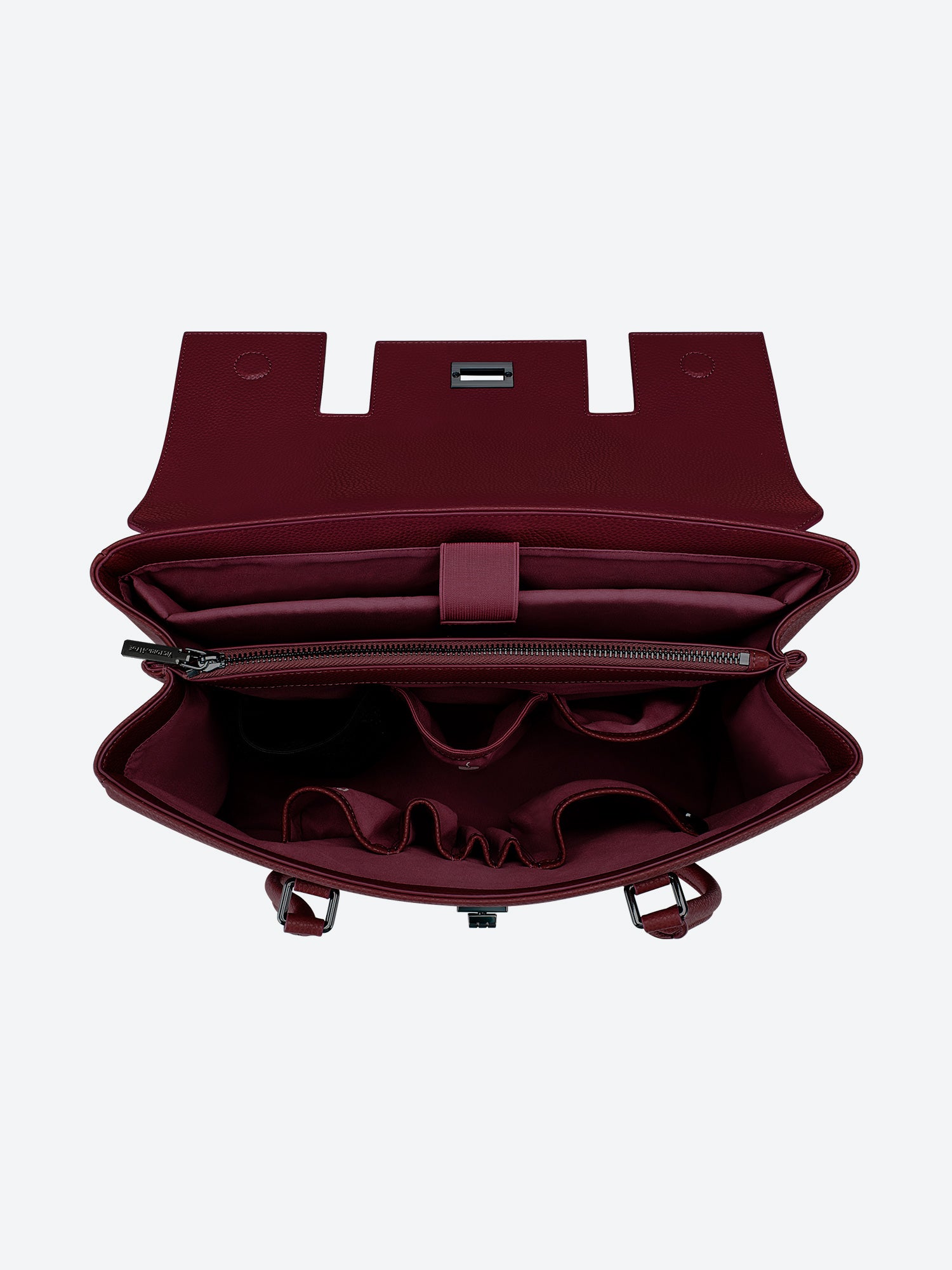 New Work Bag Jolene wine red modern work bag sustainable tote bag with laptop compartment for women in business