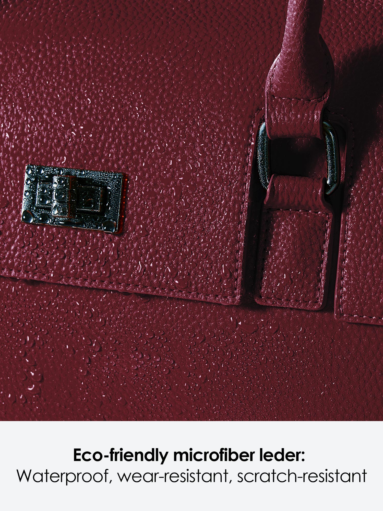 New Work Bag Jolene wine red modern work bag sustainable tote bag with laptop compartment for women in business