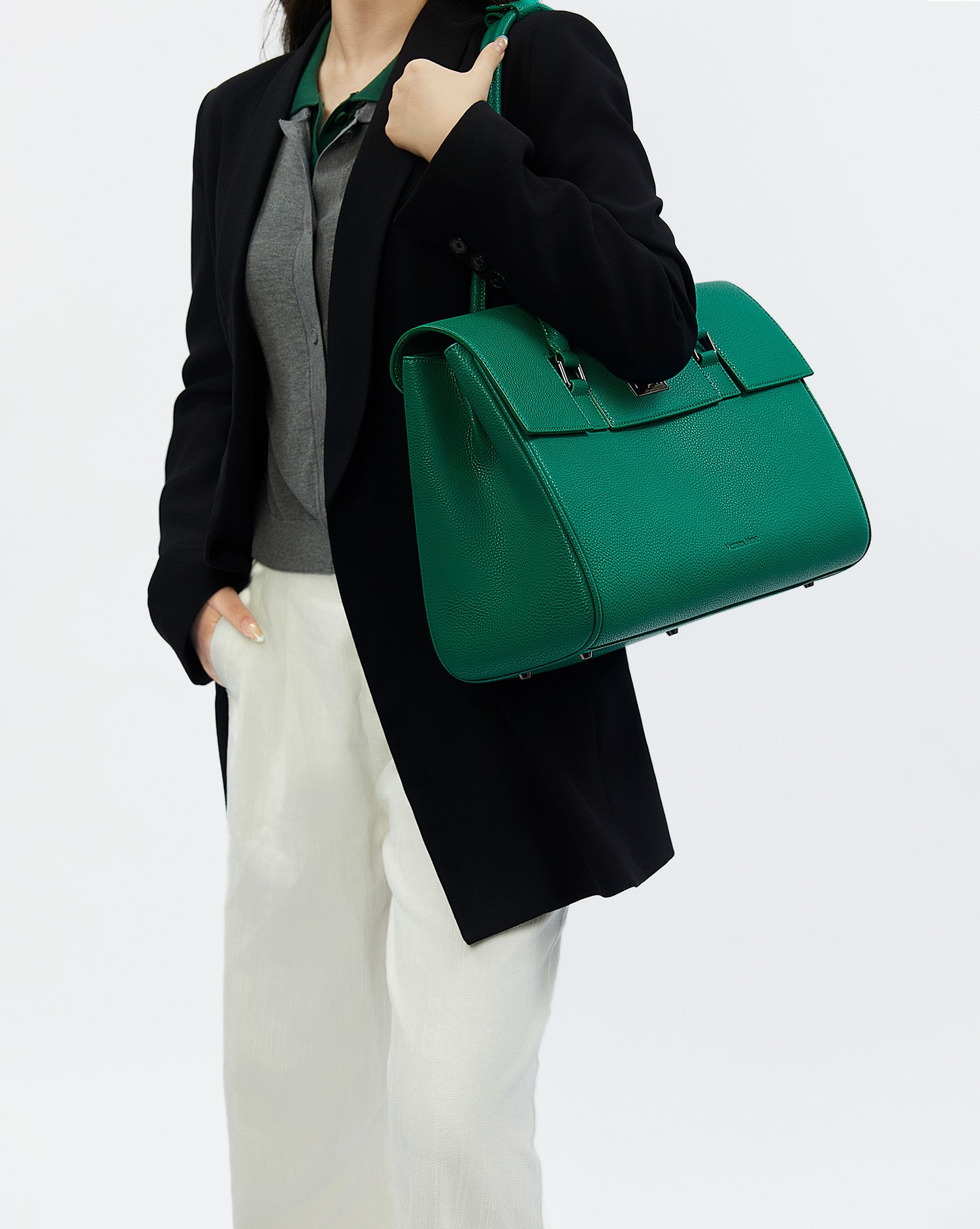 Business &amp; Laptop Handtasche Jolene groß grün | Für Laptops bis zu 15"