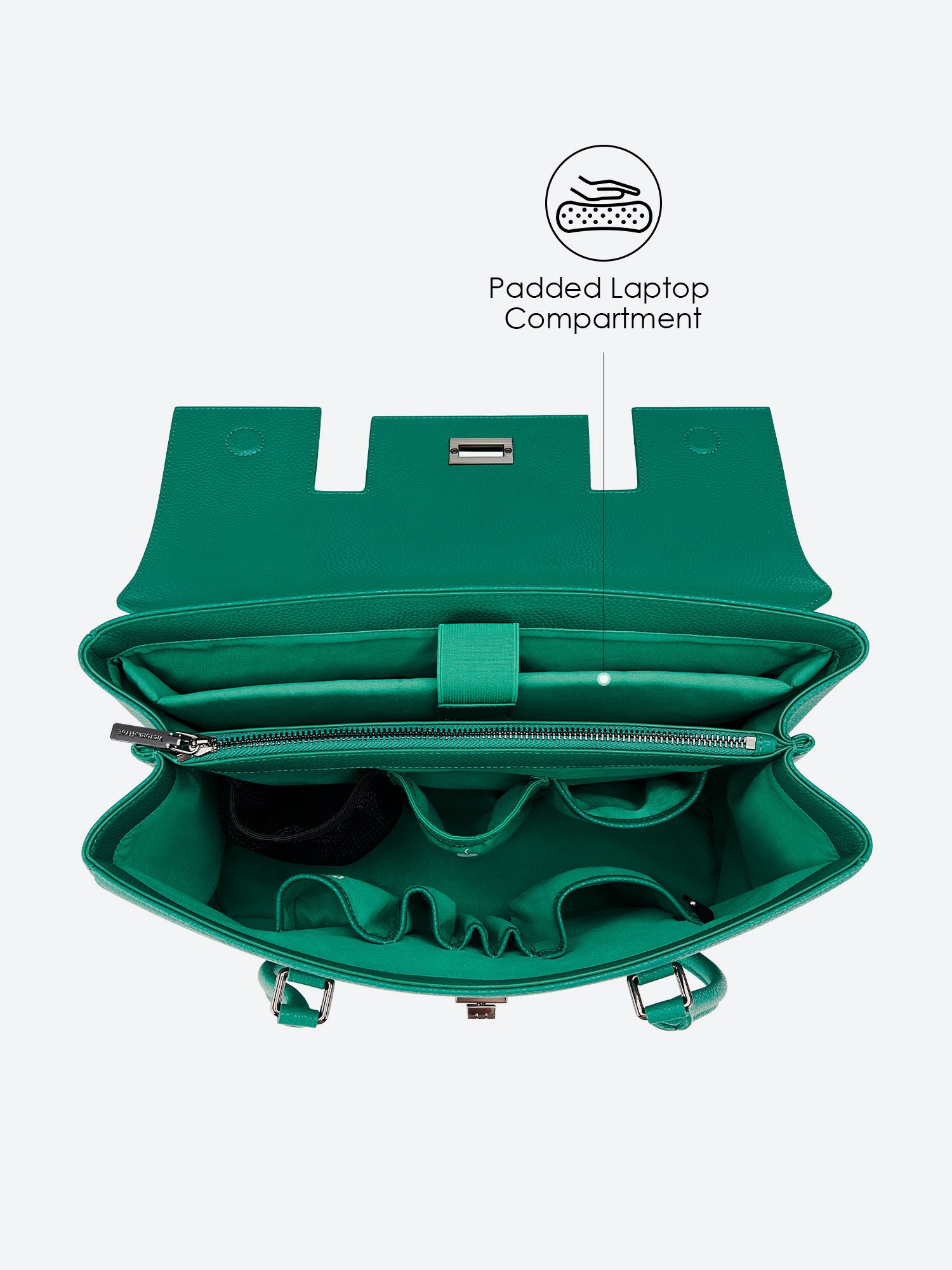 New Work Bag Jolene green modern work bag sustainable tote bag with laptop compartment for women in business