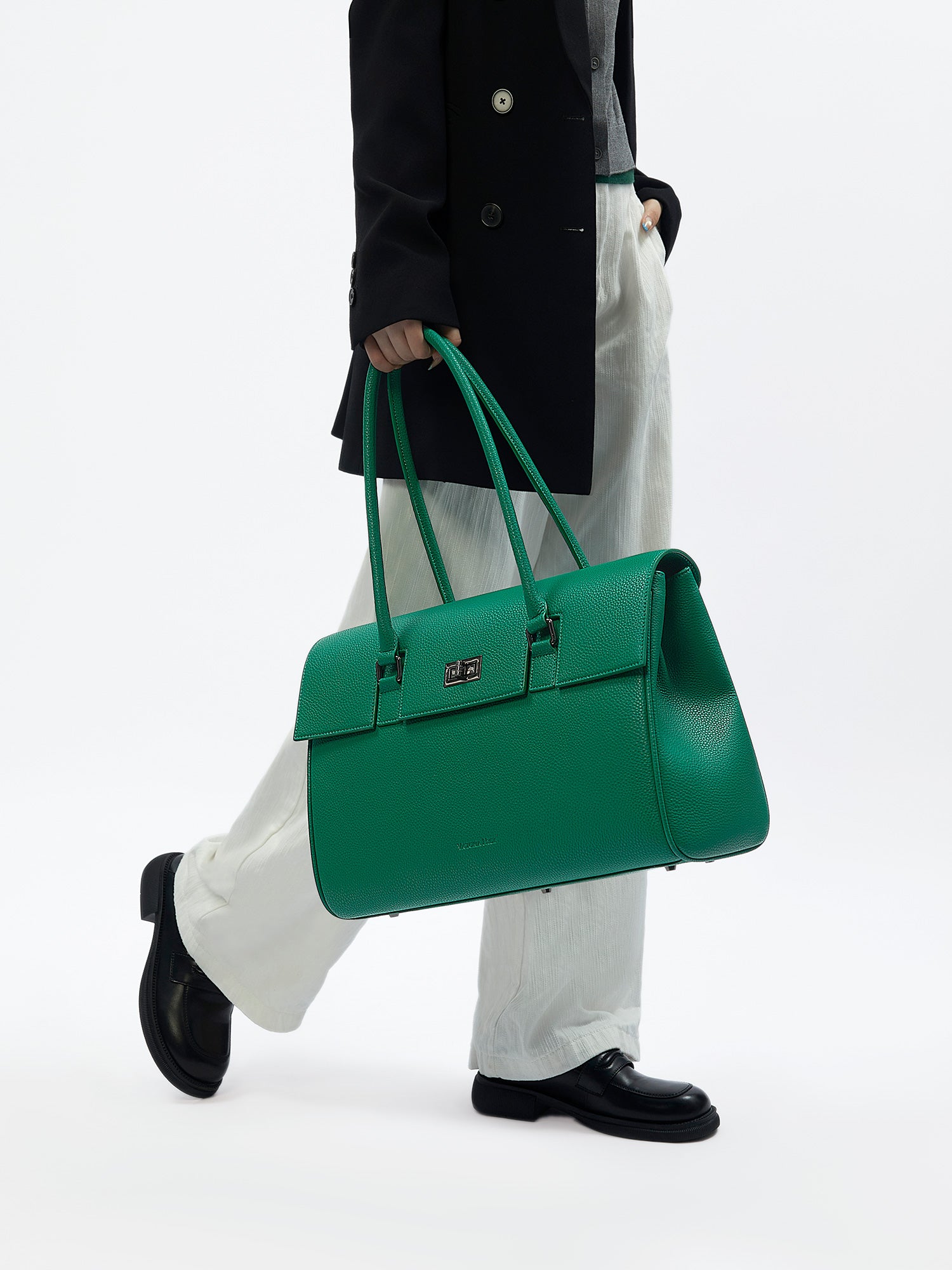New Work Bag Jolene green modern work bag sustainable tote bag with laptop compartment for women in business