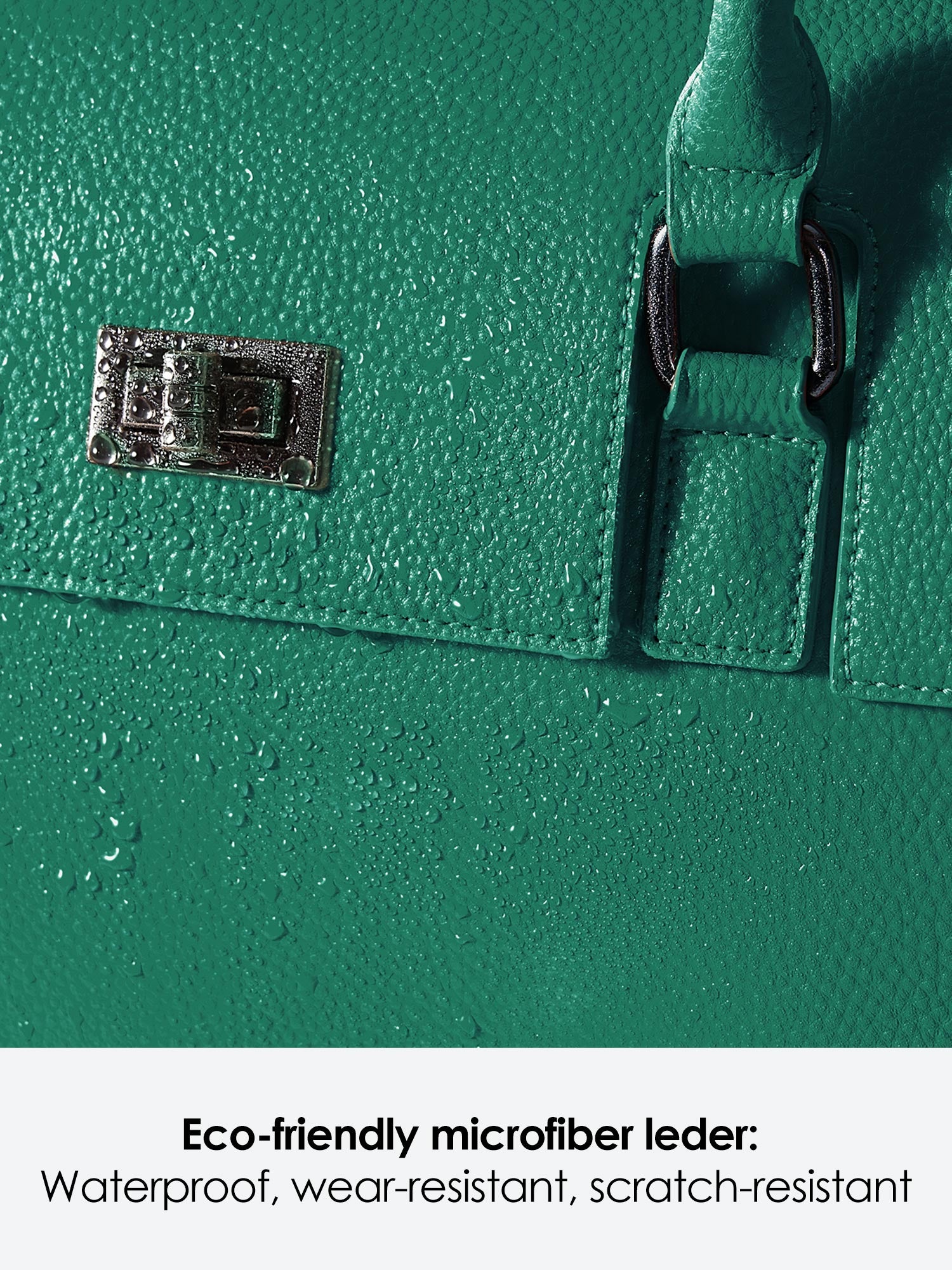 New Work Bag Jolene green modern work bag sustainable tote bag with laptop compartment for women in business