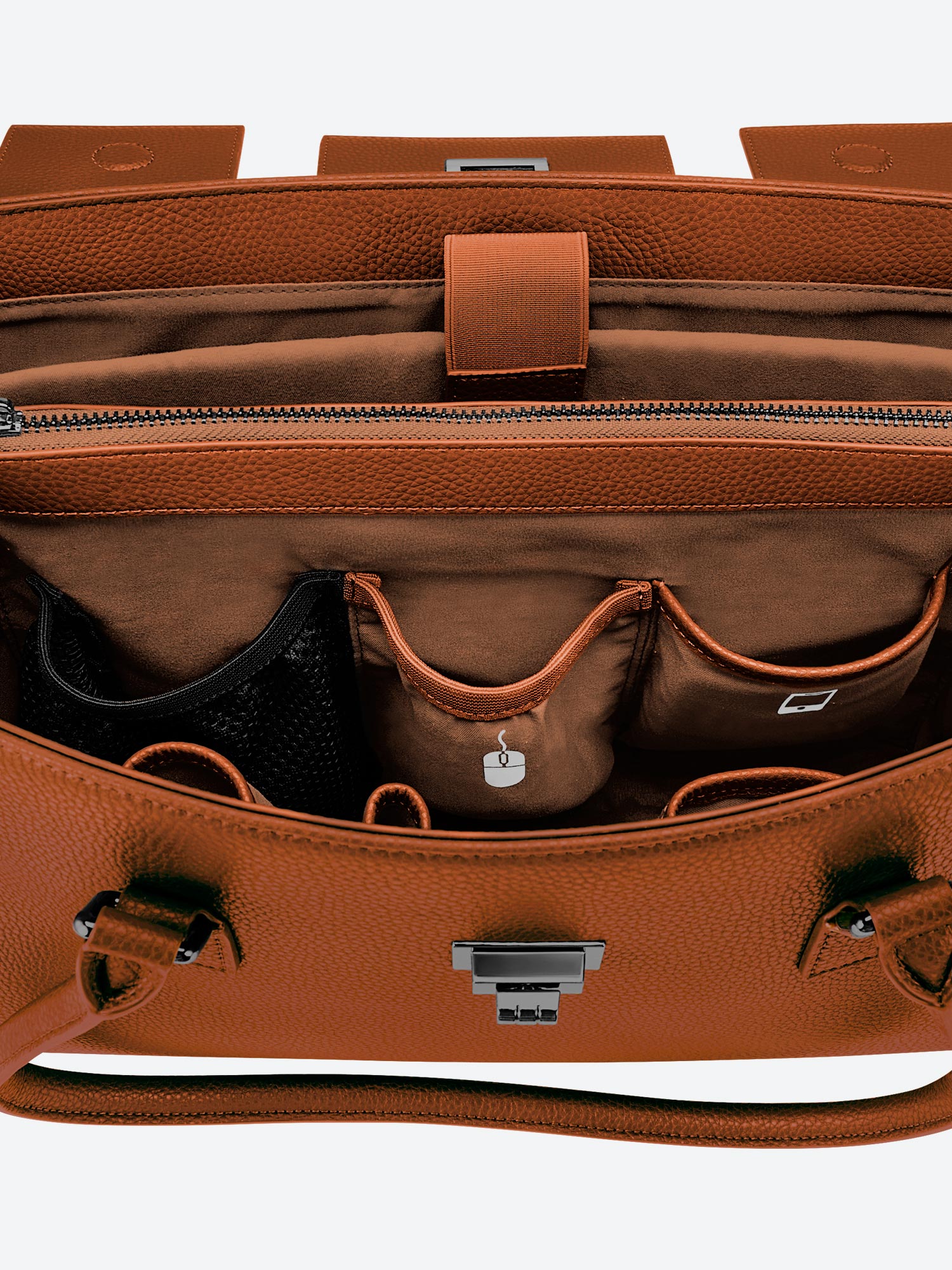 New Work Bag Jolene brown modern work bag sustainable tote bag with laptop compartment for women in business
