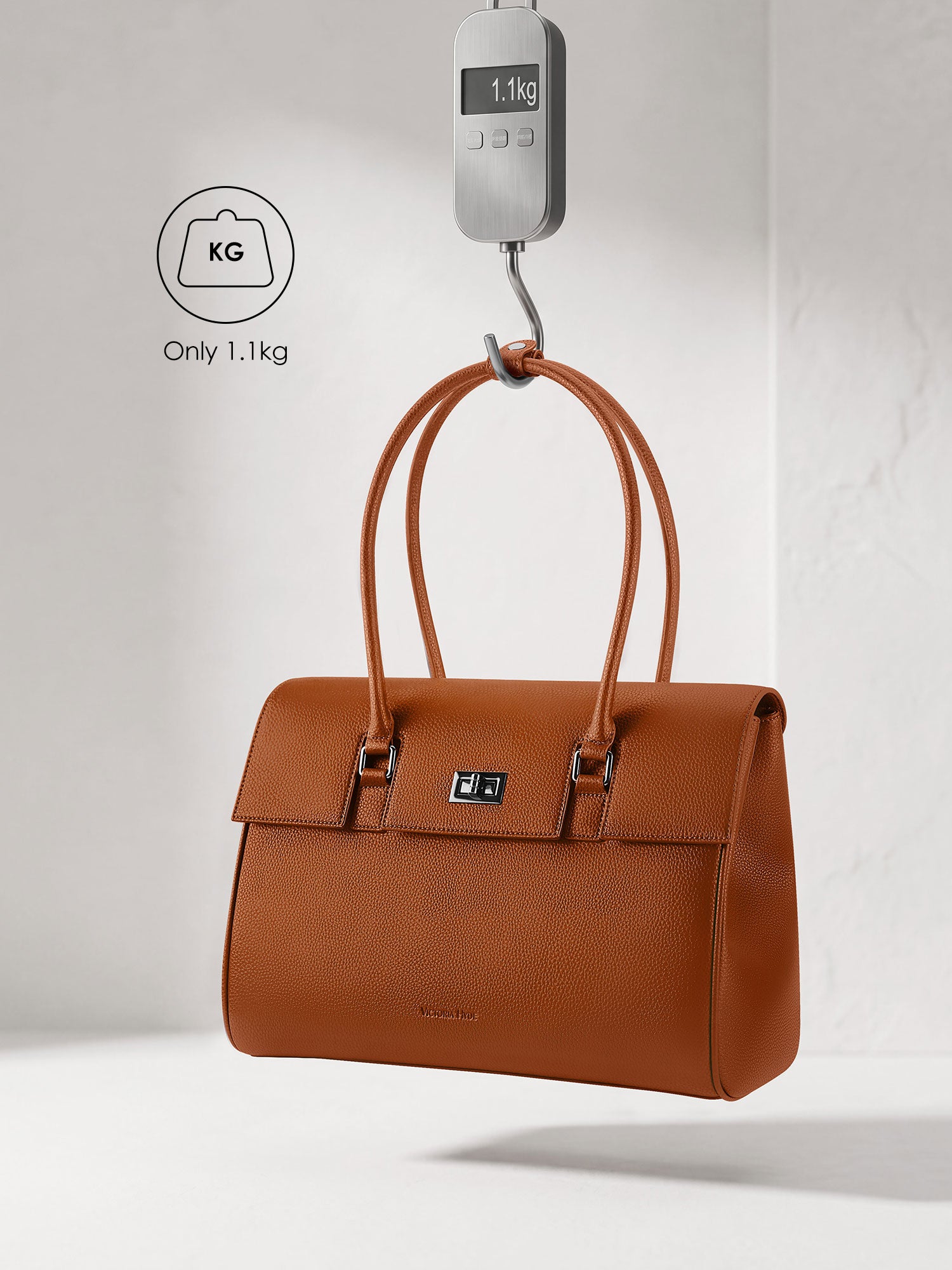 New Work Bag Jolene brown modern work bag sustainable tote bag with laptop compartment for women in business