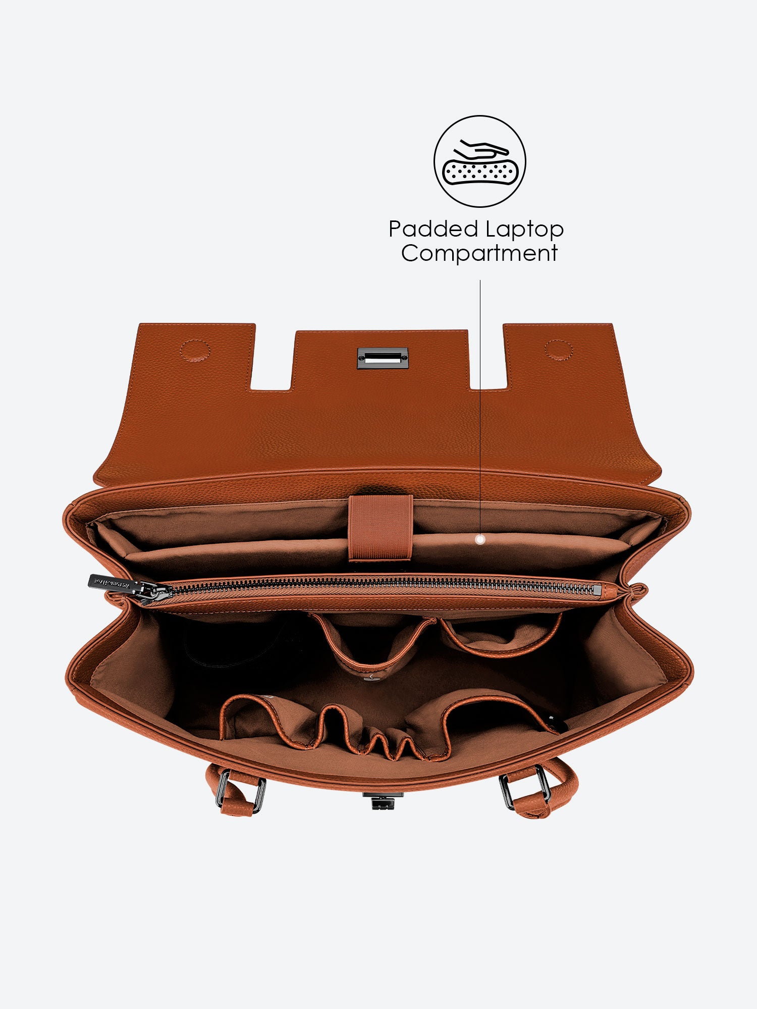 New Work Bag Jolene brown modern work bag sustainable tote bag with laptop compartment for women in business