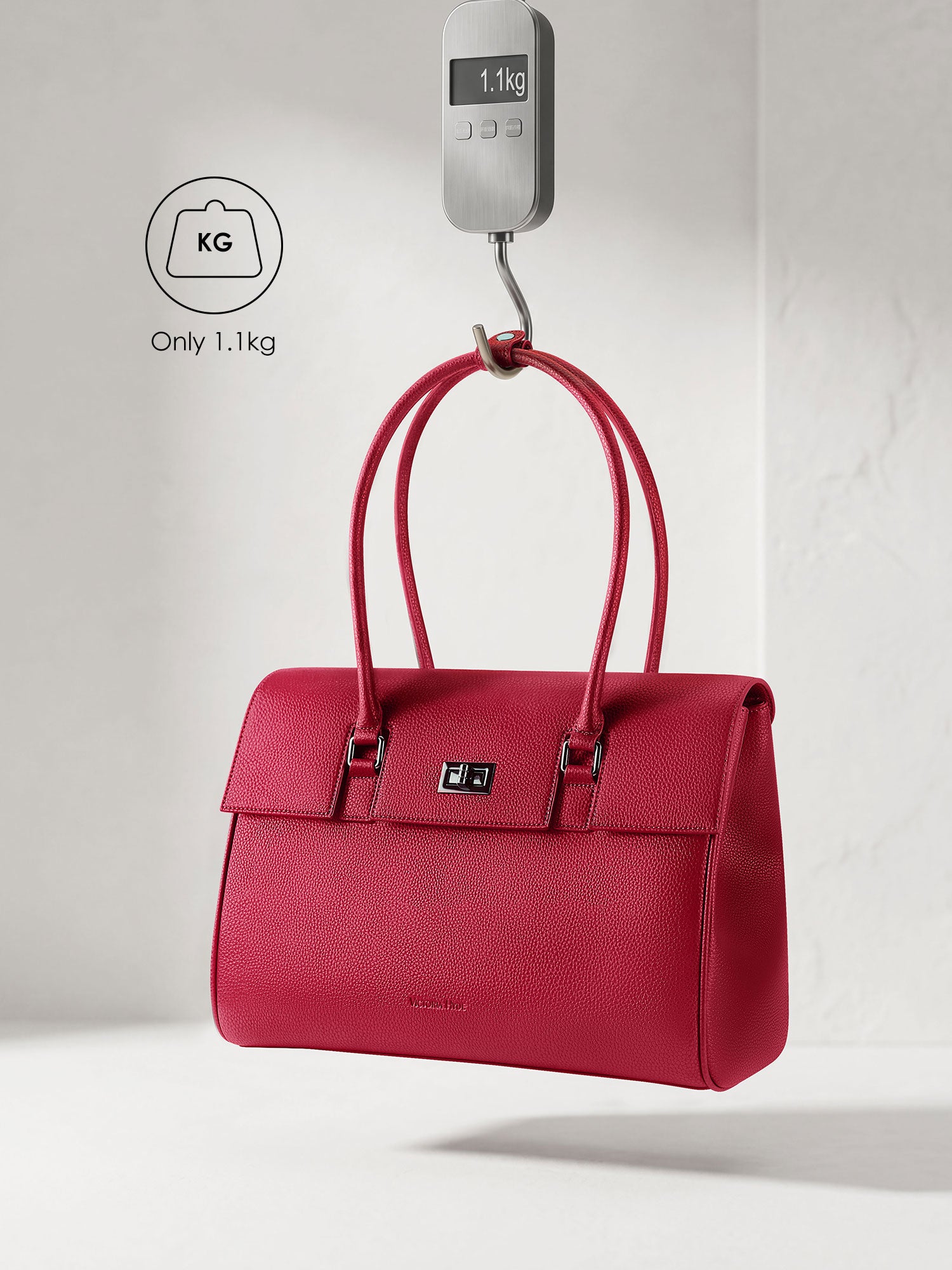 New Work Bag Jolene granet red modern work bag sustainable tote bag with laptop compartment for women in business