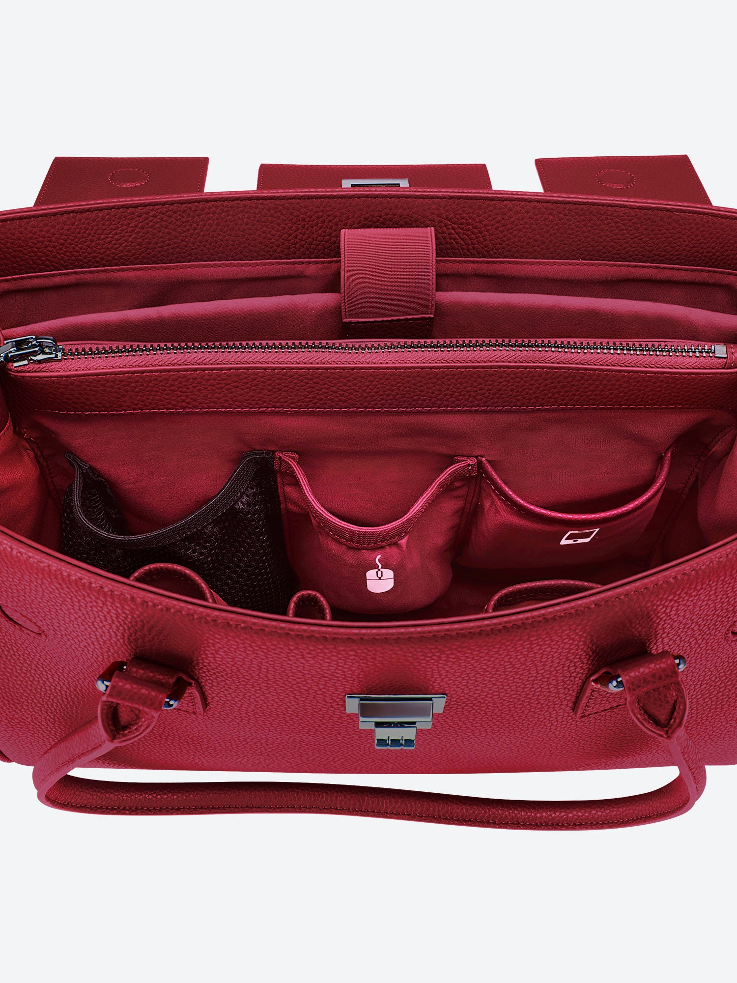 New Work Bag Jolene granet red modern work bag sustainable tote bag with laptop compartment for women in business