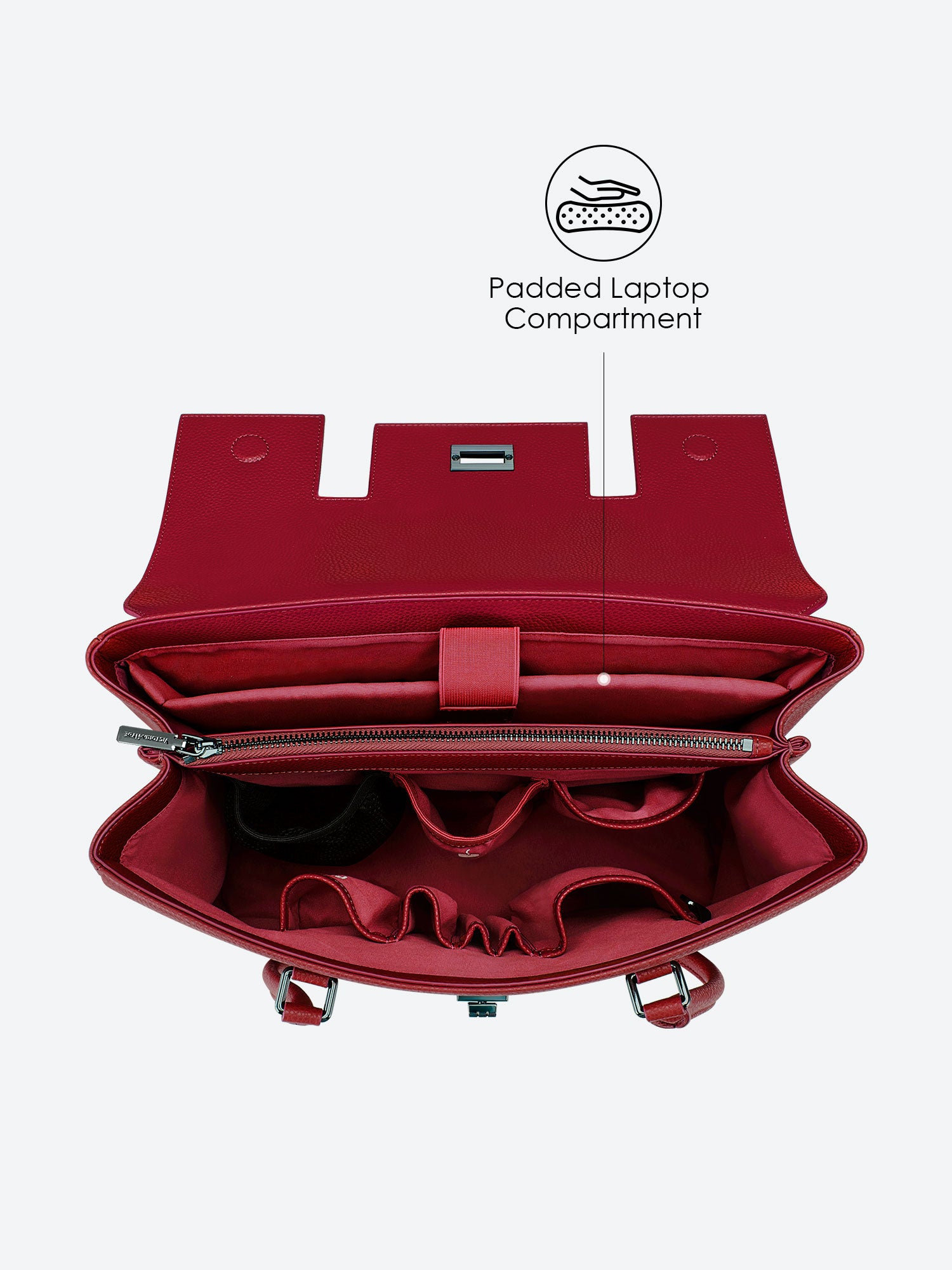 New Work Bag Jolene granet red modern work bag sustainable tote bag with laptop compartment for women in business