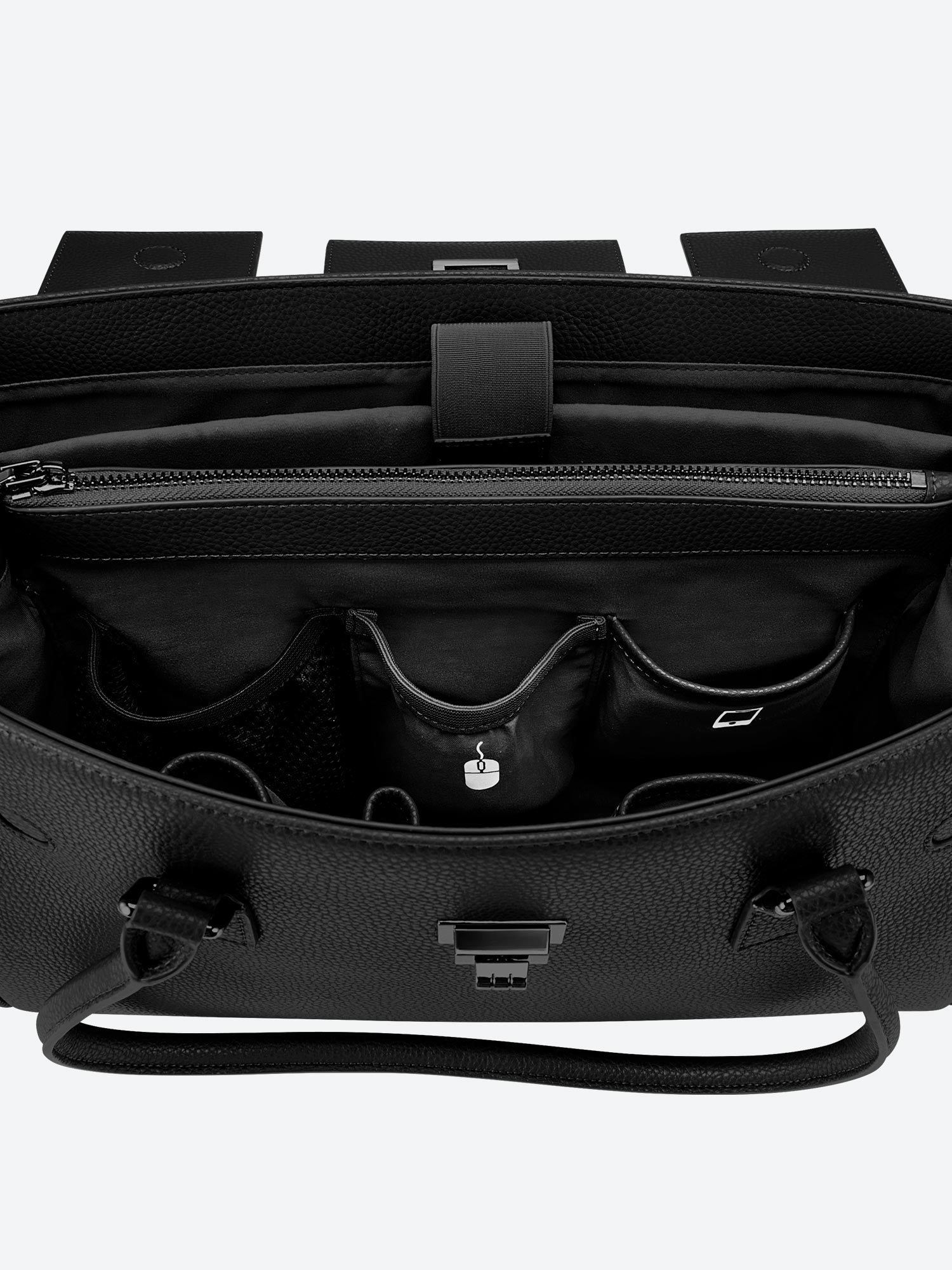 THE WORKCRAFT MANUFACTURE ブラックボディバッグ Business & Laptop handbag Jolene large black | Fits up to 16