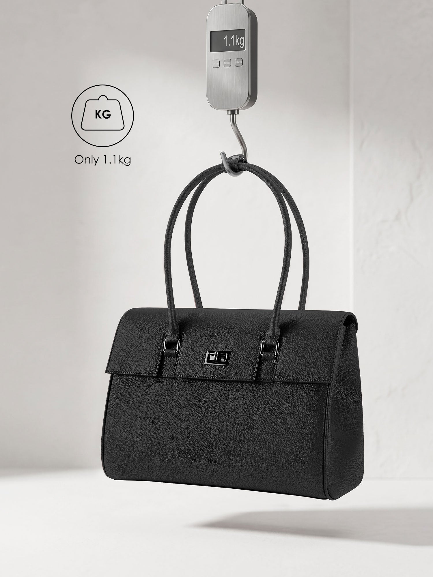 New Work Bag Jolene black modern work bag sustainable tote bag with laptop compartment for women in business