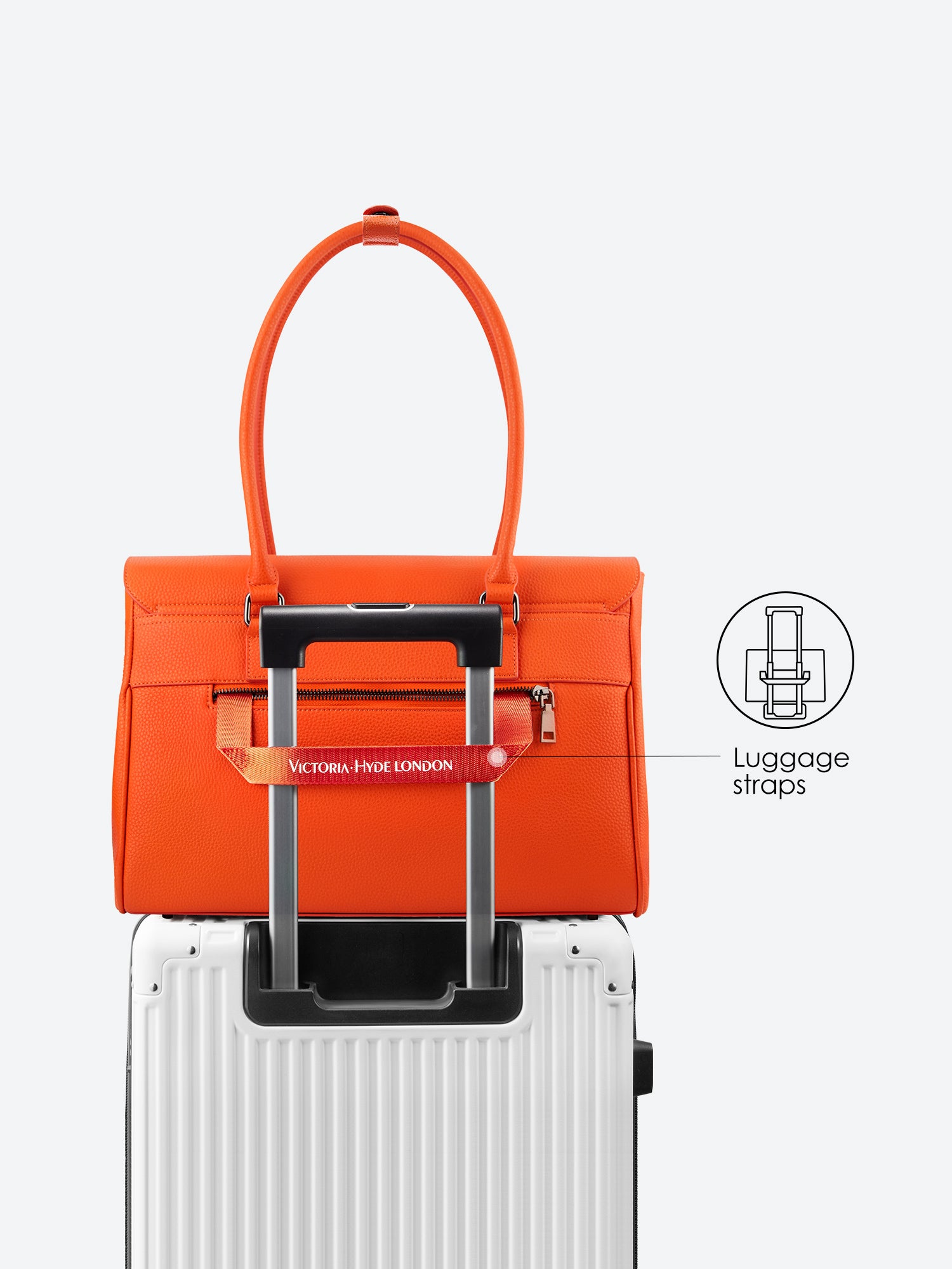 New Work Bag Jolene orange modern work bag sustainable tote bag with laptop compartment for women in business