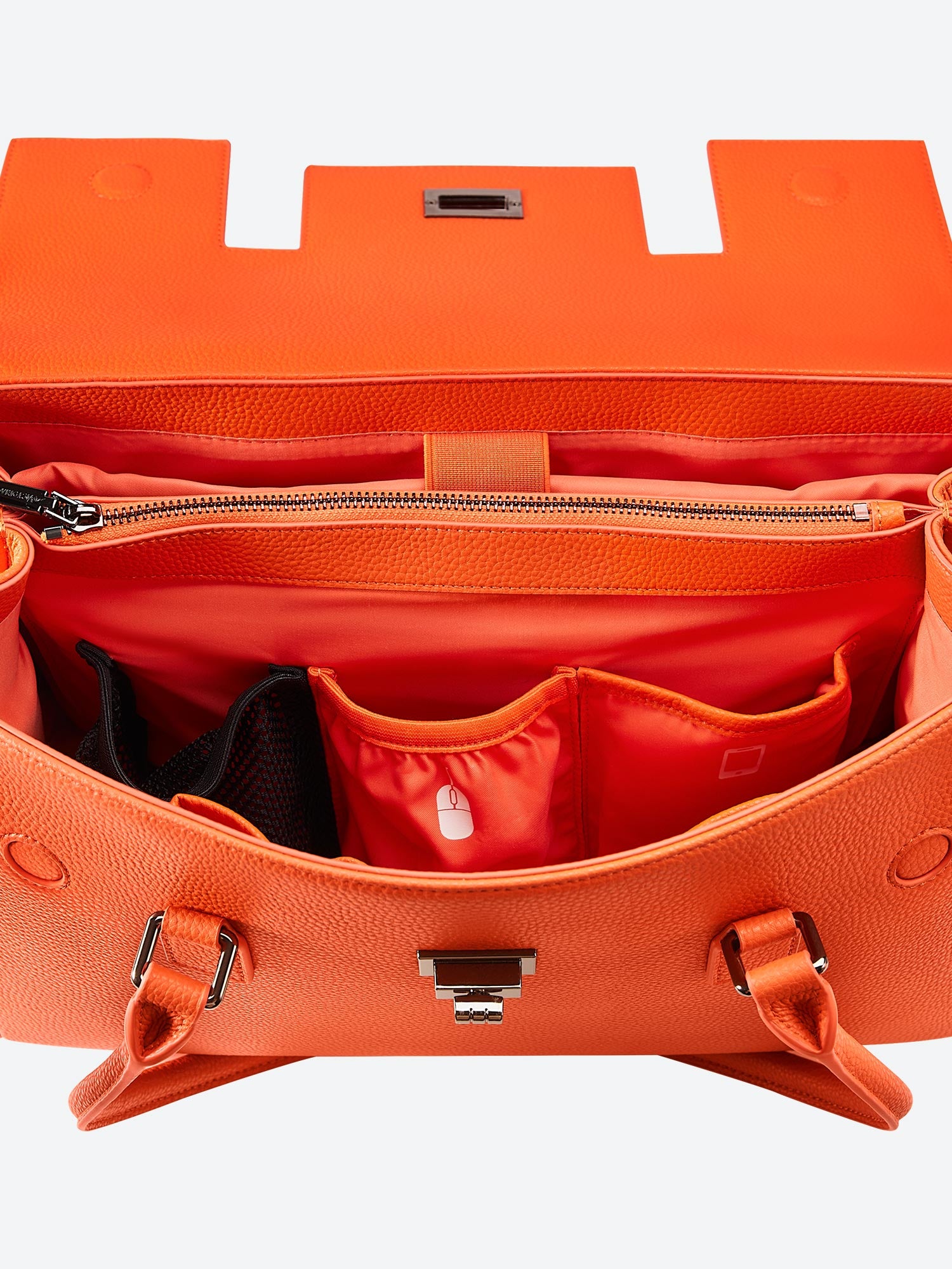 New Work Bag Jolene orange modern work bag sustainable tote bag with laptop compartment for women in business