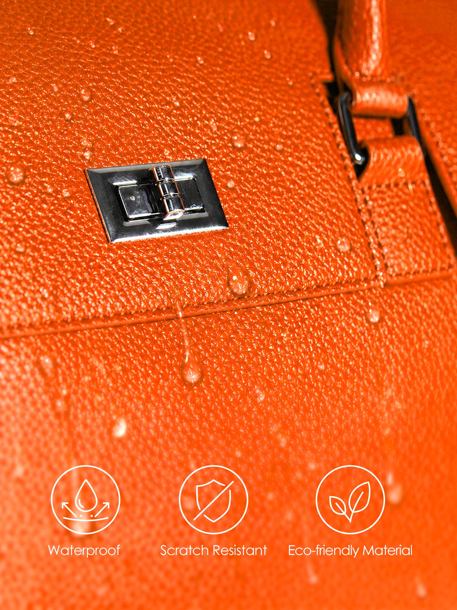 New Work Bag Jolene orange modern work bag sustainable tote bag with laptop compartment for women in business