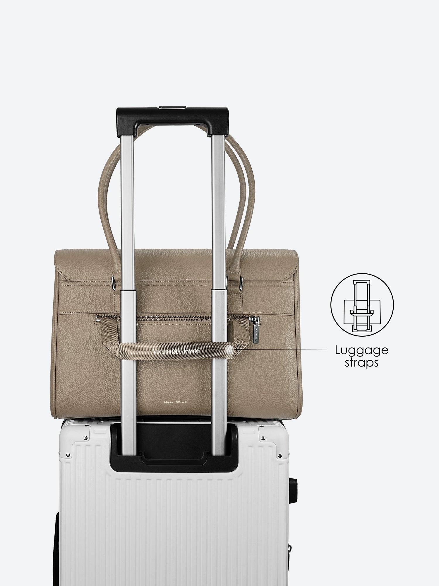 New Work Bag Jolene beige modern work bag sustainable tote bag with laptop compartment for women in business