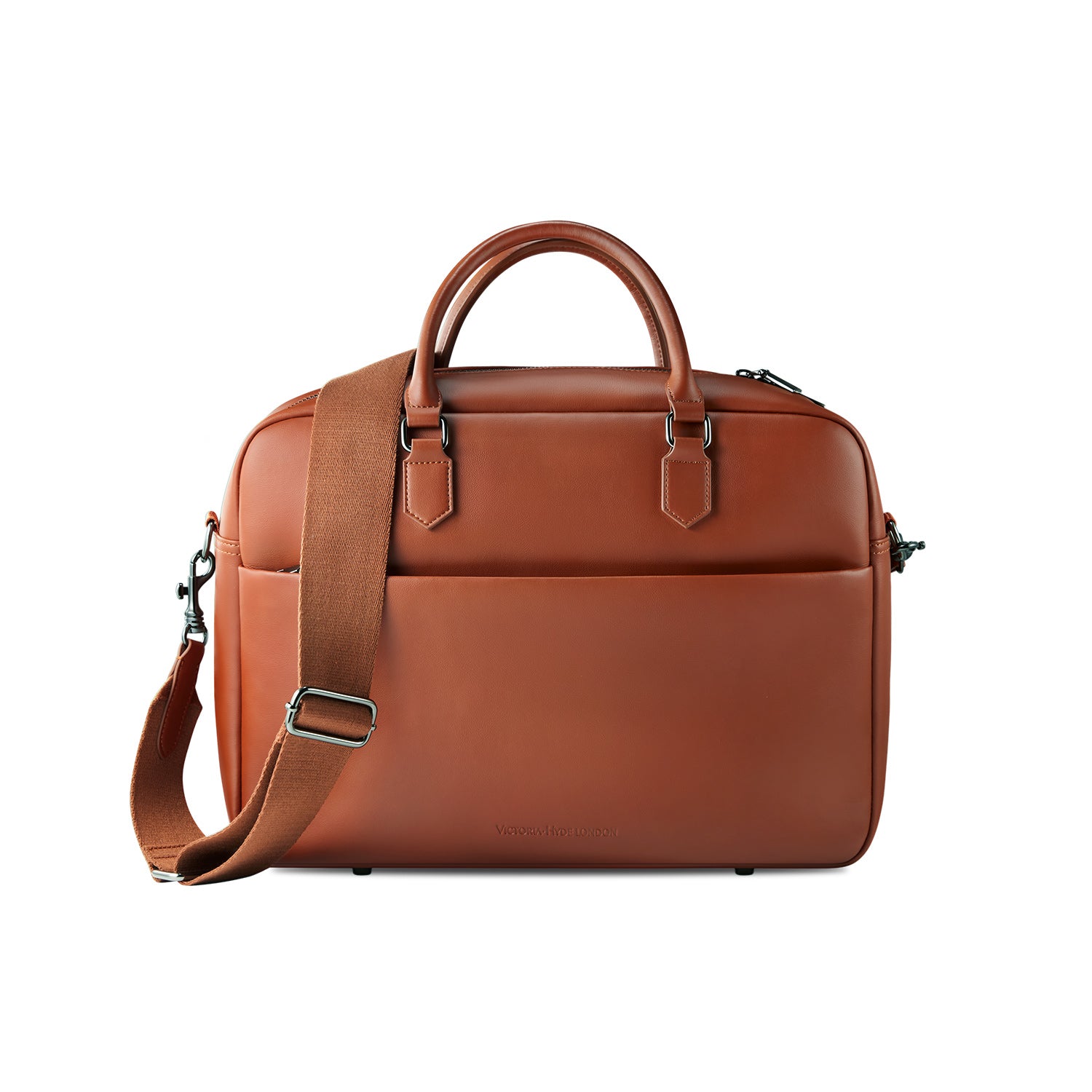 Victoria Hyde New Work business briefcase – elegant microfiber bag with leather look, laptop compartment, removable pouch, glasses holder, 39x28.5x10 cm.