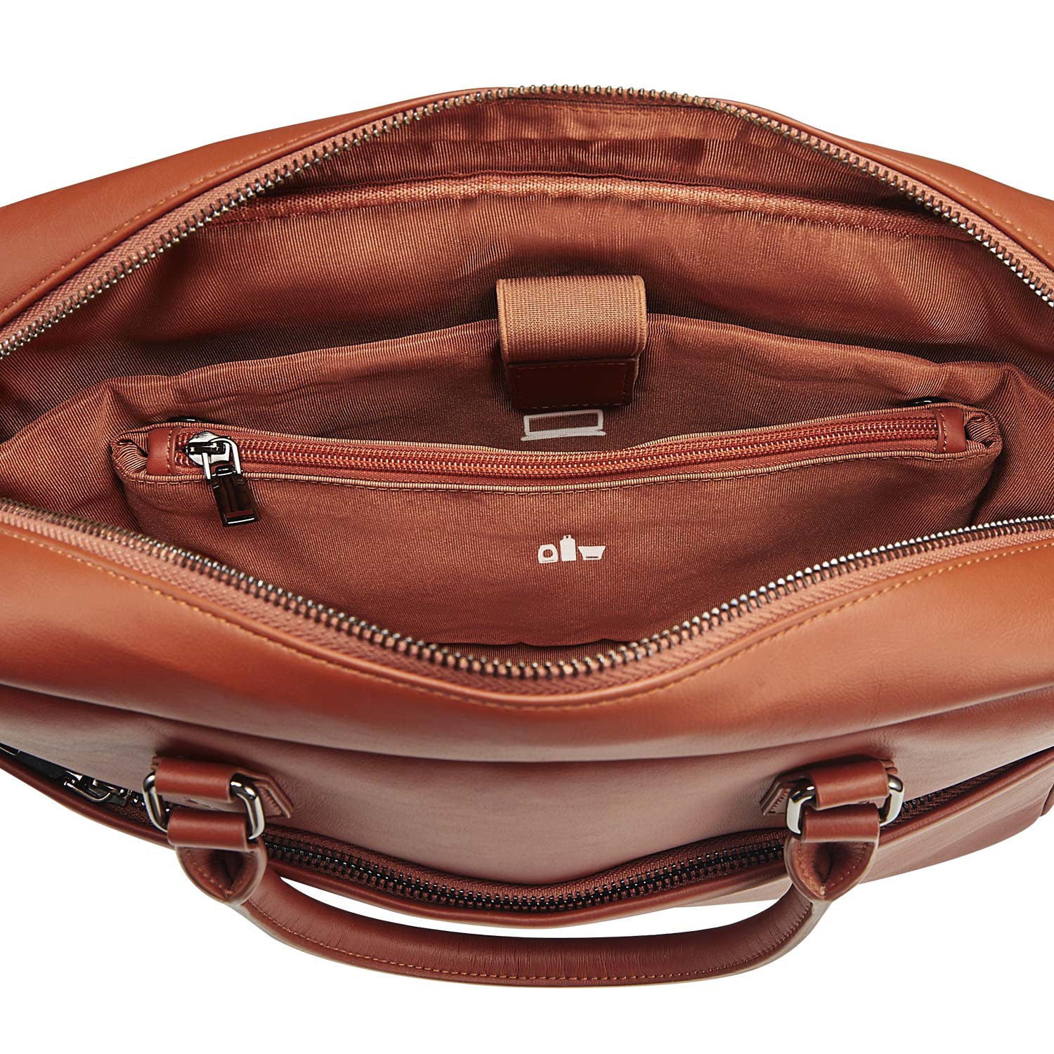 Victoria Hyde New Work business briefcase – elegant microfiber bag with leather look, laptop compartment, removable pouch, glasses holder, 39x28.5x10 cm.